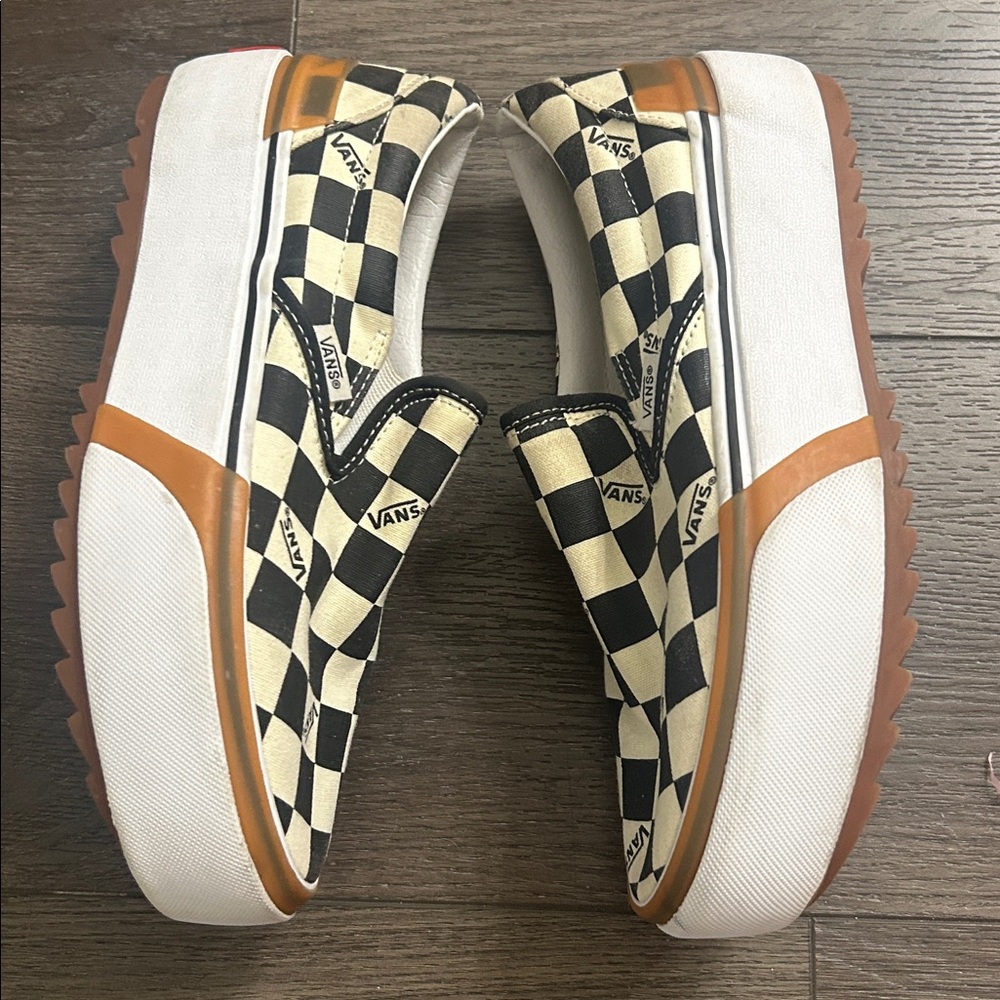 Vans era stacked/platform / checker